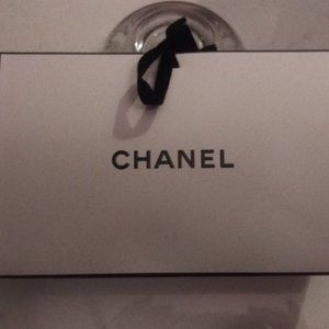 Chanel Paper Tote Bag with Black Grosgrain Ribbon.